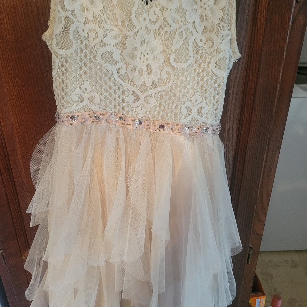 RHINESTONE LACE NYLON DRESS - Picture 8 of 11